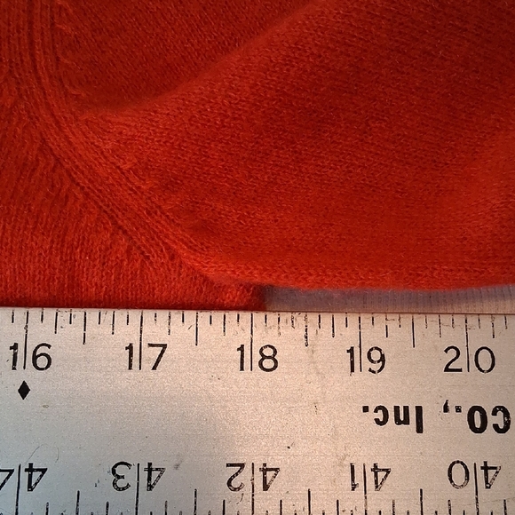 Belle France Red Cashmere Crew Neck Sweater Size XL - Picture 8 of 10